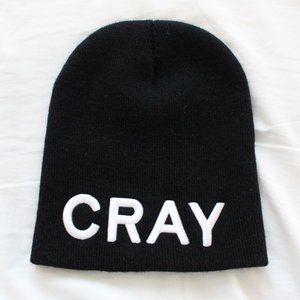 "Cray" Black Beanie